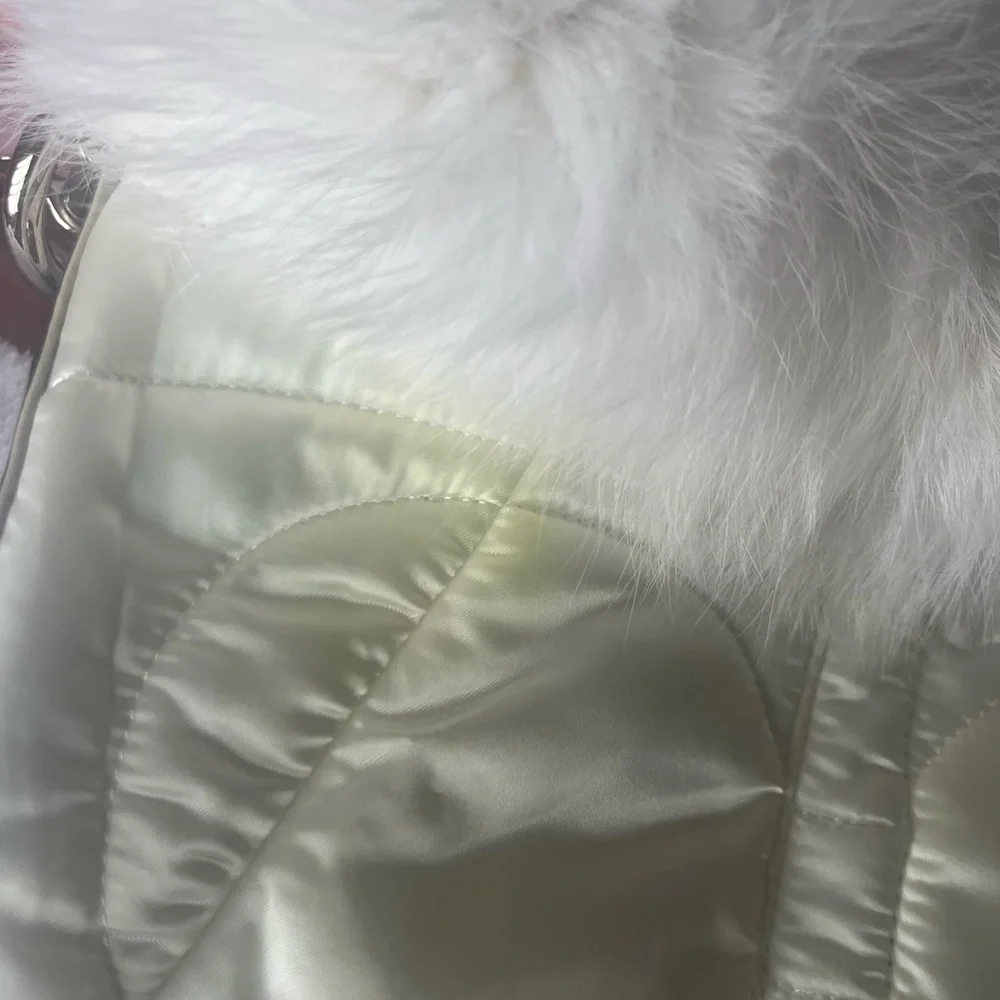 Coach White Fur-Trimmed Shoulder Bag - Picture 12 of 15